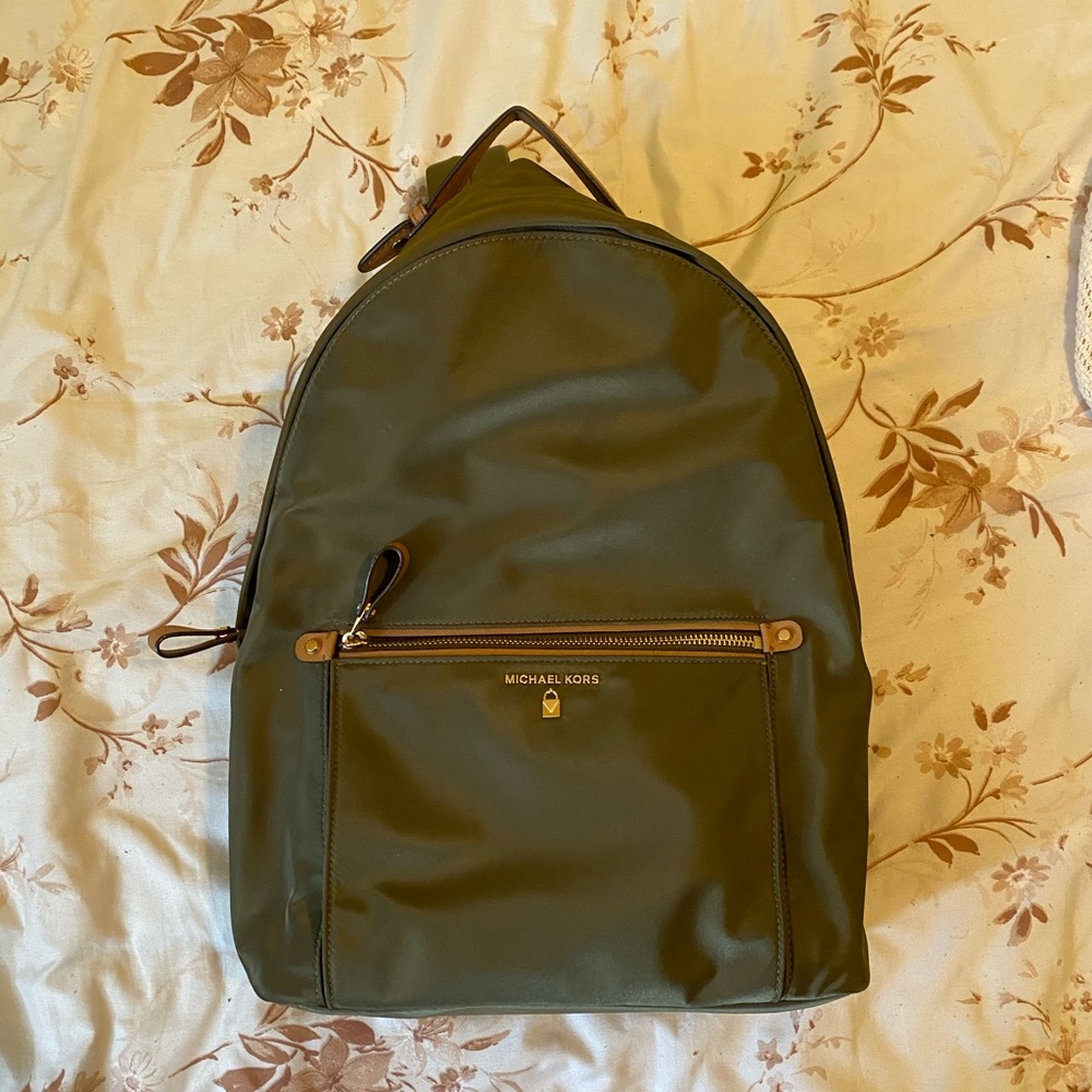 Michael Kors Olive Green Backpack